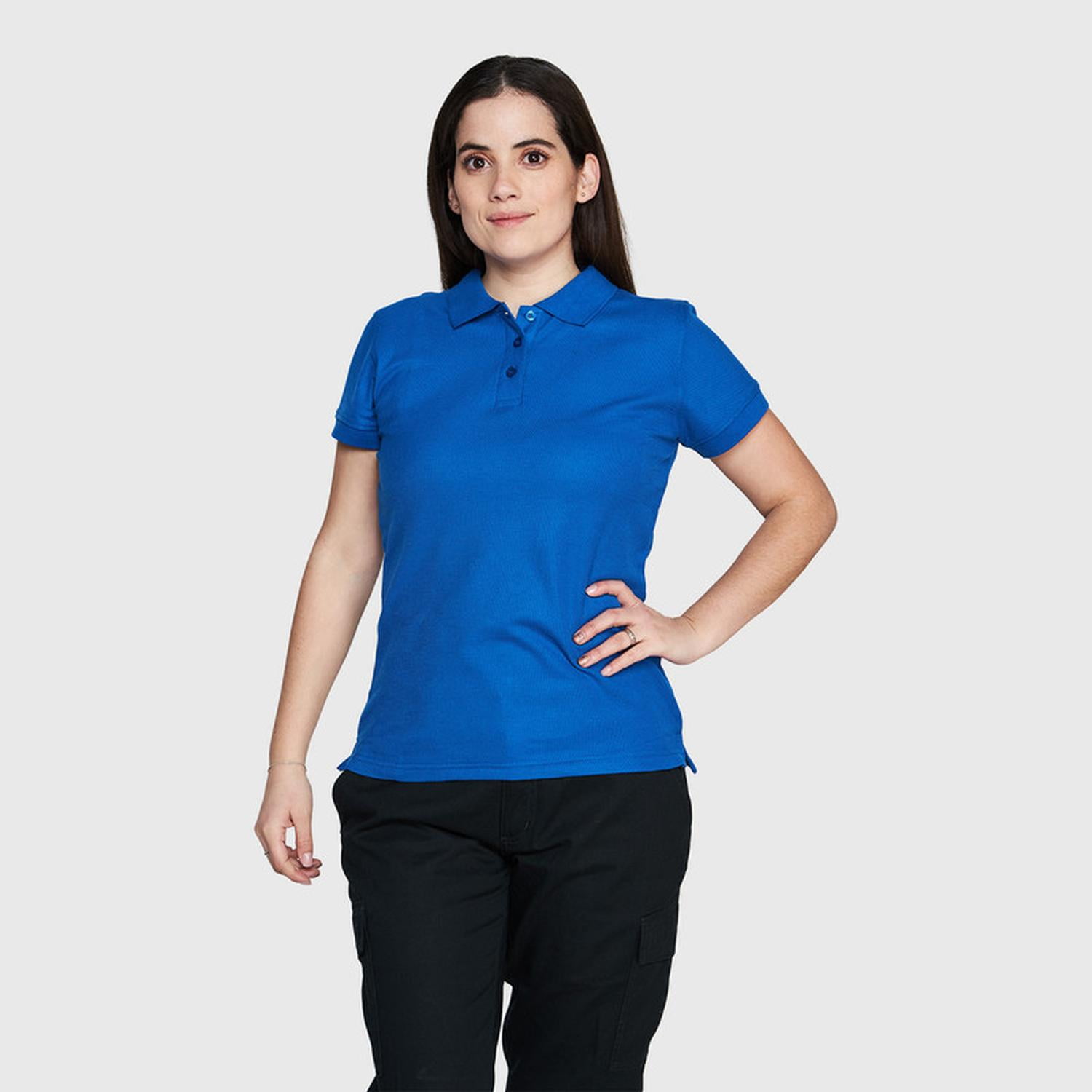 Jayson - Polera Pique Tc Mc Mujer Azul Xl