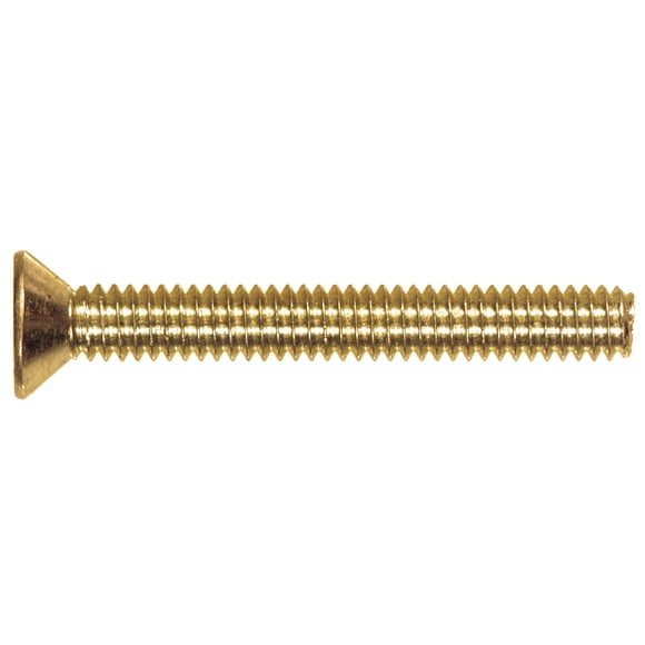 Tornillo Hillman de 10 a 24 x 3,2 cm, cabeza plana, latón, 20 unidades