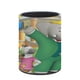 thumbnail image 3 of Babar-theme Cylinder Pen Holder Pencil Organizer with Flannel Lining PVC Leather Material Cardboard Base for study work 10*8CM, 3 of 6