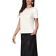 thumbnail image 4 of INSPIRE CHIC Tops de cuello de tweed para mujer 2026 Blusa elegante de verano de manga corta L Blanco, 4 of 6