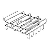 Bothyi - Organizador De Estante Montado En Gabinete Multifuncional Para Utensilios De Cocina De Dormitorio Con Gancho