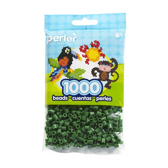 Perler Beads, 1000 unidades, color verde oscuro (paquete de 6), compra al por mayor