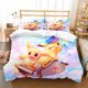 thumbnail image 1 of Pok-mon Pika-chu 3 Pcs Comforter Set with 2 Pillowcases,Pokmo-n Pikach-u Bedding Set Sheet Set for Kids Adults,All Season Lightweight, 1 of 5