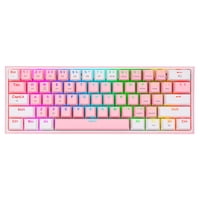 Teclado Redragon Fizz Pro 60% Rgb Pink/White - Crazygames