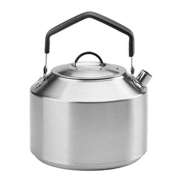 Hervidor de Agua para Acampar, Bote de Agua para Exteriores, Compacto, Fácil de Limpiar, Hervidor de Agua, Cafetera, Tetera para Deportes Al Aire Libr Plata 15L