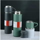 thumbnail image 3 of Termo Con Taza Incluida Para Té De Acero Inoxidable, Botella Aislada Al Vacío Con Tapa Incorporada A Prueba De Fugas De 500 Ml Con Tazas, Taza De Café De Viaje Para Bebidas Frías Y Calientes, 3 of 4