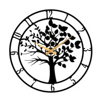 Bothyi - Reloj De Pared Grande, Decoración Que No Hace Tictac, Decoración Del Hogar Para Oficina, Aula, Granja, Negro