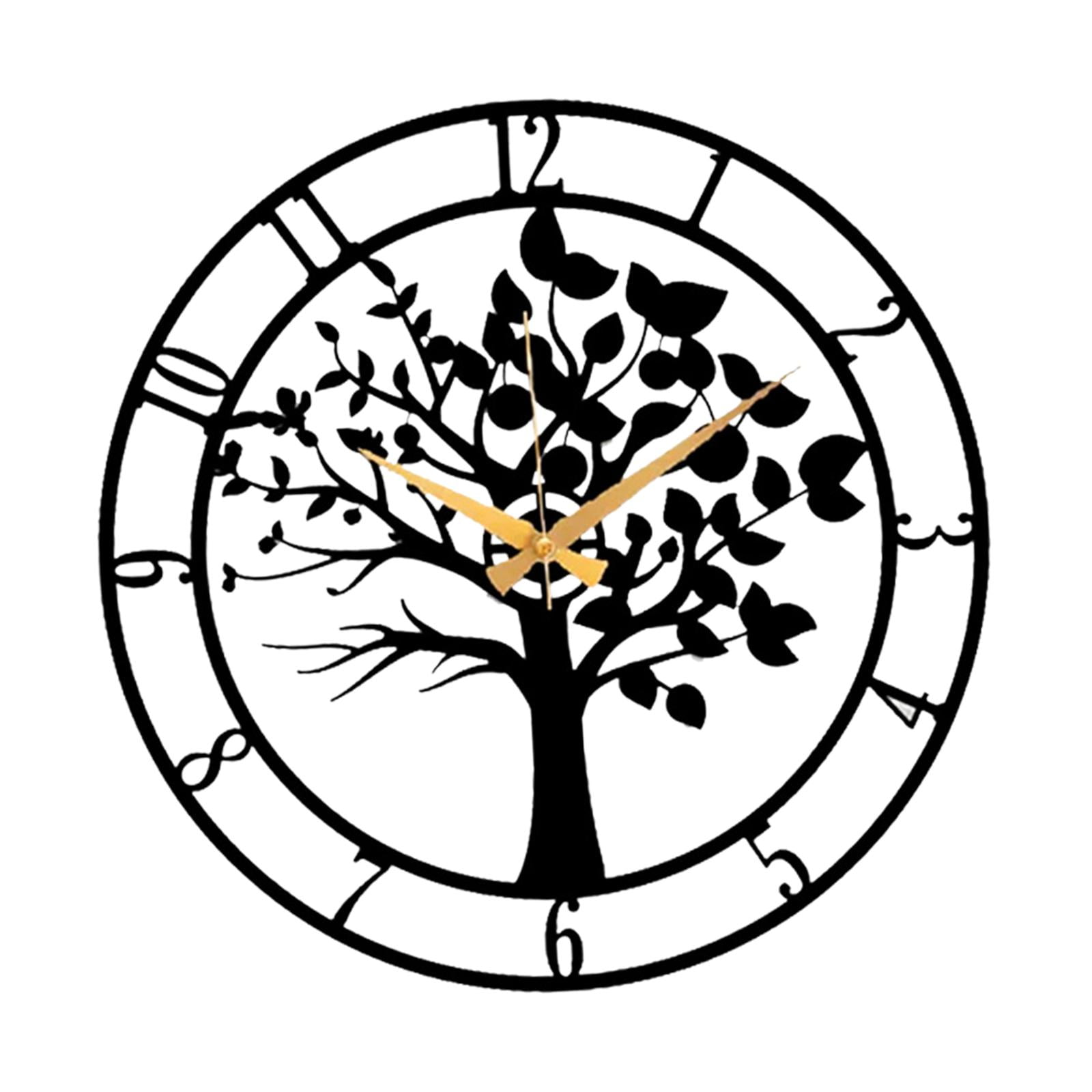 Bothyi - Reloj De Pared Grande, Decoración Que No Hace Tictac, Decoración Del Hogar Para Oficina, Aula, Granja, Negro