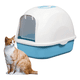 thumbnail image 2 of Arenero Para Gatos Grande Cerrado Con Pala Filtro Y Puerta Celeste, 2 of 3