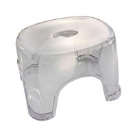 Magideal - Taburete De Acrílico Para Baño, Taburete Para Cambiar Zapatos, Reposapiés Transparente, Ligero, Estable, Pequeño Banco De Ducha, Asiento Portátil Para