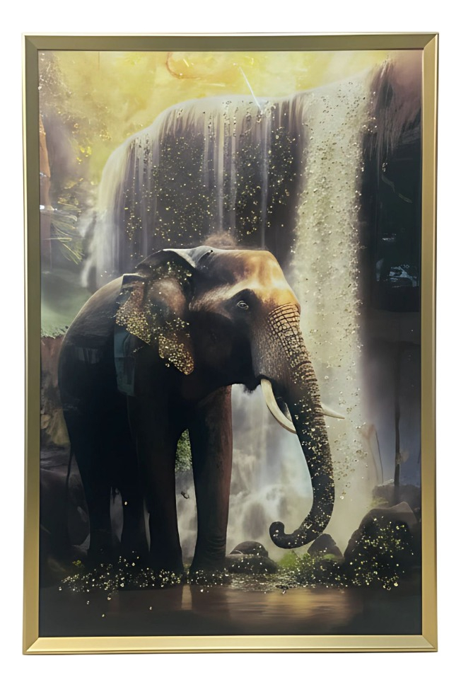 Genérico - Cuadro Decorativo Elefante Majestuoso Naturaleza Adorno Jhn