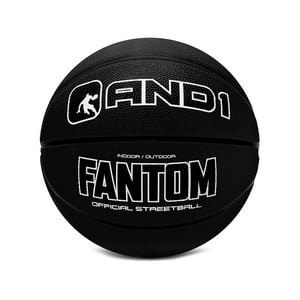 And1 - Balón De Baloncesto De Goma Premium Negro Street Basketball Talla 7