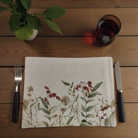 Wyj Hogar - Set 6 Individuales 35X45 De Lino Tela Repelente Al Agua Y Antimanchas Mod08