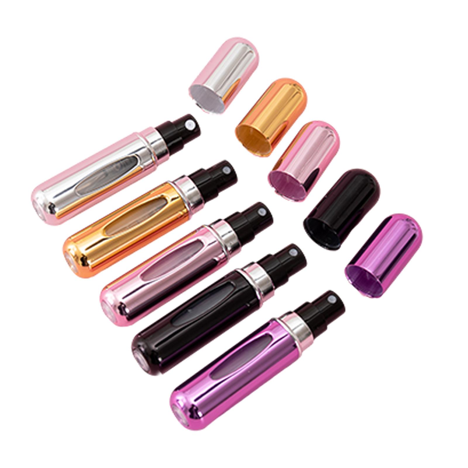 Magideal - 5 Piezas De 5 Ml Botella De Perfume Recargable Rociador De Niebla, Contenedor De Bomba De Pulverización Portátil Portátil Para Perfume De Loción De