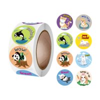 Bothyi - 500 Pegatinas Redondas De Animales Para Decoración De Fiestas Infantiles