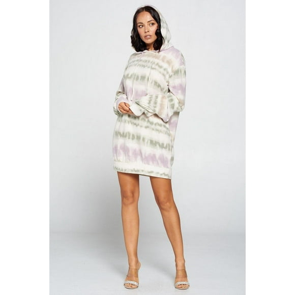 Vestido Suéter Con Estampado De Rizo Cepillado L