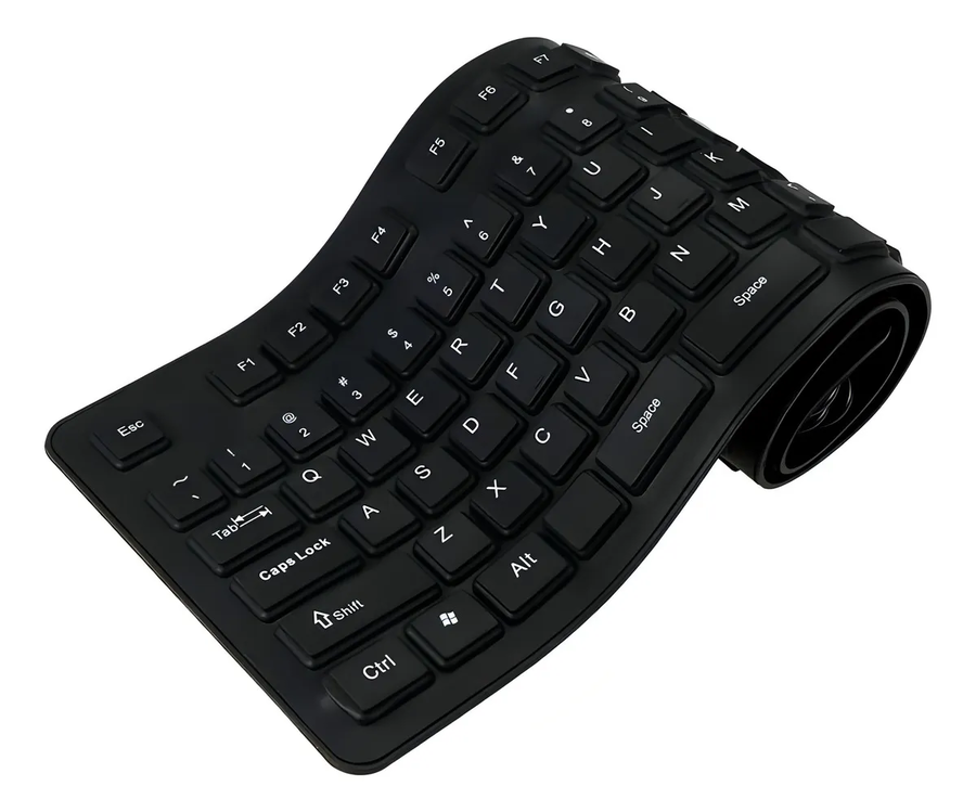 Genérico - Teclado Usb Flexible Impermeable Diginet Español Negro