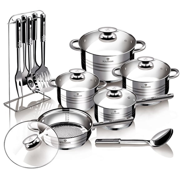 Bateria De Cocina 17 Pzs Gourmet Line Acero Inoxidable
