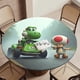 thumbnail image 5 of Yoshi theme Fitted Round Tablecloths Elastic Edged Table Covers Waterproof Table Cloth For Kitchen Holiday Party Tables Decor 150cm, 5 of 6
