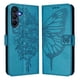 thumbnail image 1 of Funda cartera mariposa para Samsung Galaxy A17 con soporte y ranuras para tarjetas Azul, 1 of 5