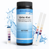 Accu Answer - 100 Tiras Orina Cetosis Cetonas Ketosis Keto Low Carb