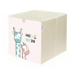 Caja Organizador Juguetes Ropa Infantil Kivara Jirafas Multicolor