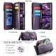 thumbnail image 3 of Cuero CaseMe para Samsung Galaxy A37 5G Funda Tipo Billetera [Bloqueo RFID] con Soporte para 10 Tarjetas, Cierre de Zíper y Ranura para Billetes, Correa Magnética de Hombro y Muñeca de Cuero PU, 3 of 10