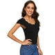 thumbnail image 1 of Blusa basica sin mangas con bordes ondulado., 1 of 5