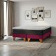 thumbnail image 1 of Cama Europea New Top Colchon Resortes 23 Cm 2 Plazas Base Dividida Tela Velvet Burdeo, 1 of 8