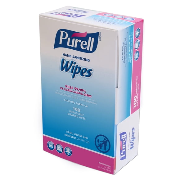 Toallitas desinfectantes para manos Purell Prehumedecidas 100/caja