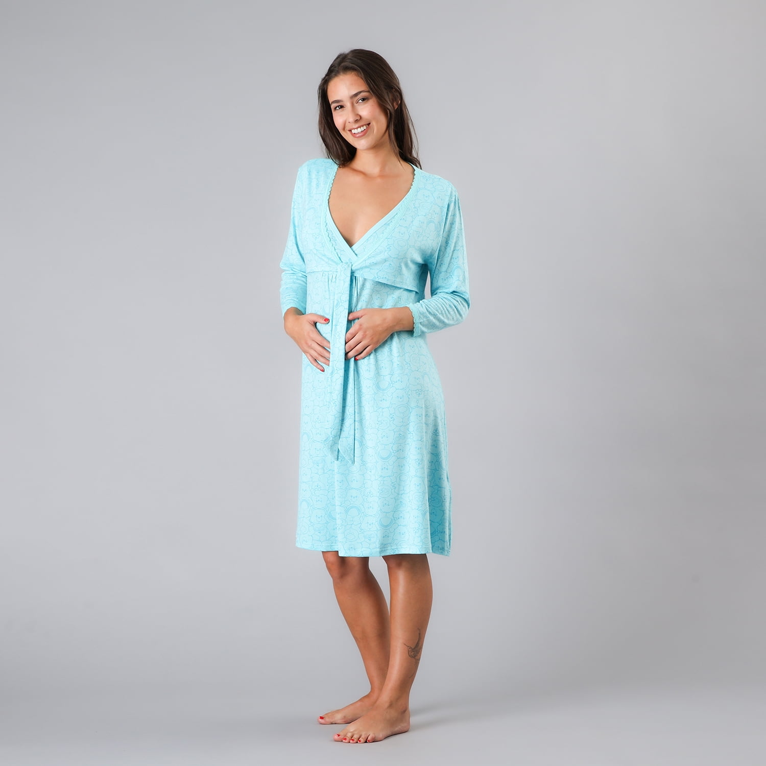 Camisola Maternal Manga 3/4 Flores Mujer 33789-14