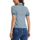 thumbnail image 3 of INSPIRE CHIC Blusa de Lunares para Mujer con Cuello Peter Pan, Lazo en el Cuello, Manga Abullonada, Estilo Vintage, Azul Claro M, 3 of 6