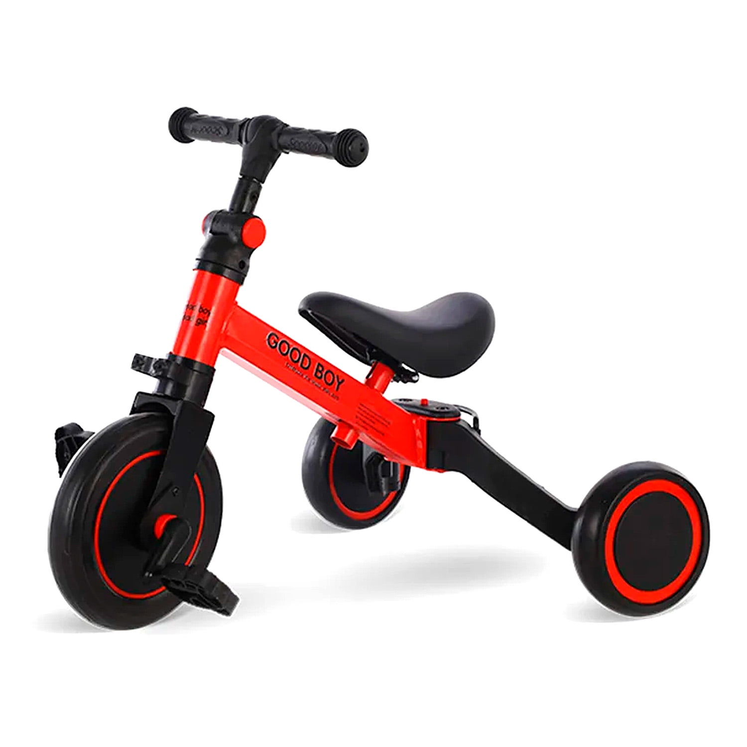 Mundo Online - Triciclo Correpasillos Multiposiciones 3 En 1 Rojo