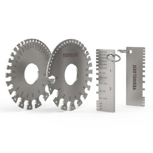 Calibre De Chapa Metálica Yeswelder Redondo De Acero Inoxidable De Doble Cara