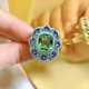 thumbnail image 5 of Anillos de Gema Vintage de Plata Esterlina 100% 925 Cojín Paraiba Turmalina Diamantes de Alto Carbono Joyería Fina, 5 of 7