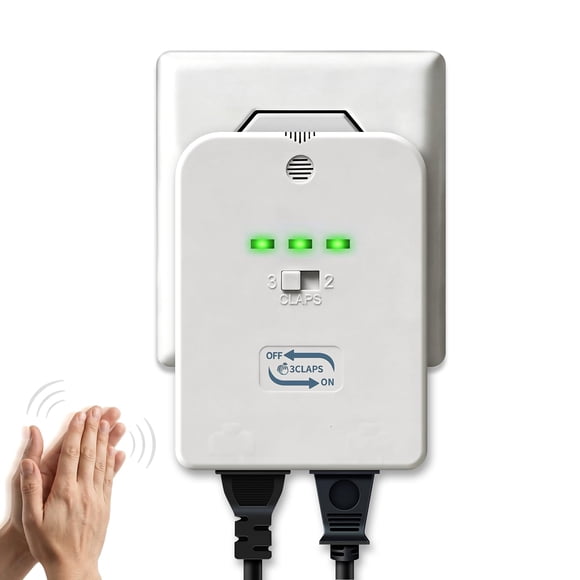 Tomacorriente activado por aplausos SYSAI, 2 tomacorrientes, 110 V, 100 W