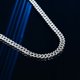 thumbnail image 3 of Collar de Plata Esterlina S925 para Hombre y Mujeres, Eslabón con Brillo, Collar de Diamante Simulado Llamativo, Ancho de 10 Mm, Longitud 45-60 Cm, 3 of 6
