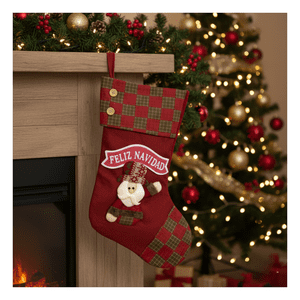 Genérico - Bota Navideña Viejito Pascuero Grande Modelo 1 Navidad Decoración