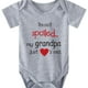 thumbnail image 1 of Baby Boys And Girls Casual Cute Onesie With "I'm Not Spoiled My Grandpa Just Love Me" For Summer Pregnancy Gift, 1 of 5