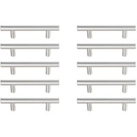 Tirador De Barra Elegant Decor Quinn 7.6 Cm Níquel Cepillado Juego De 10