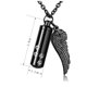 thumbnail image 2 of Collar relicario cenizas o recuerdos mascotas cilindro black huella, 2 of 3