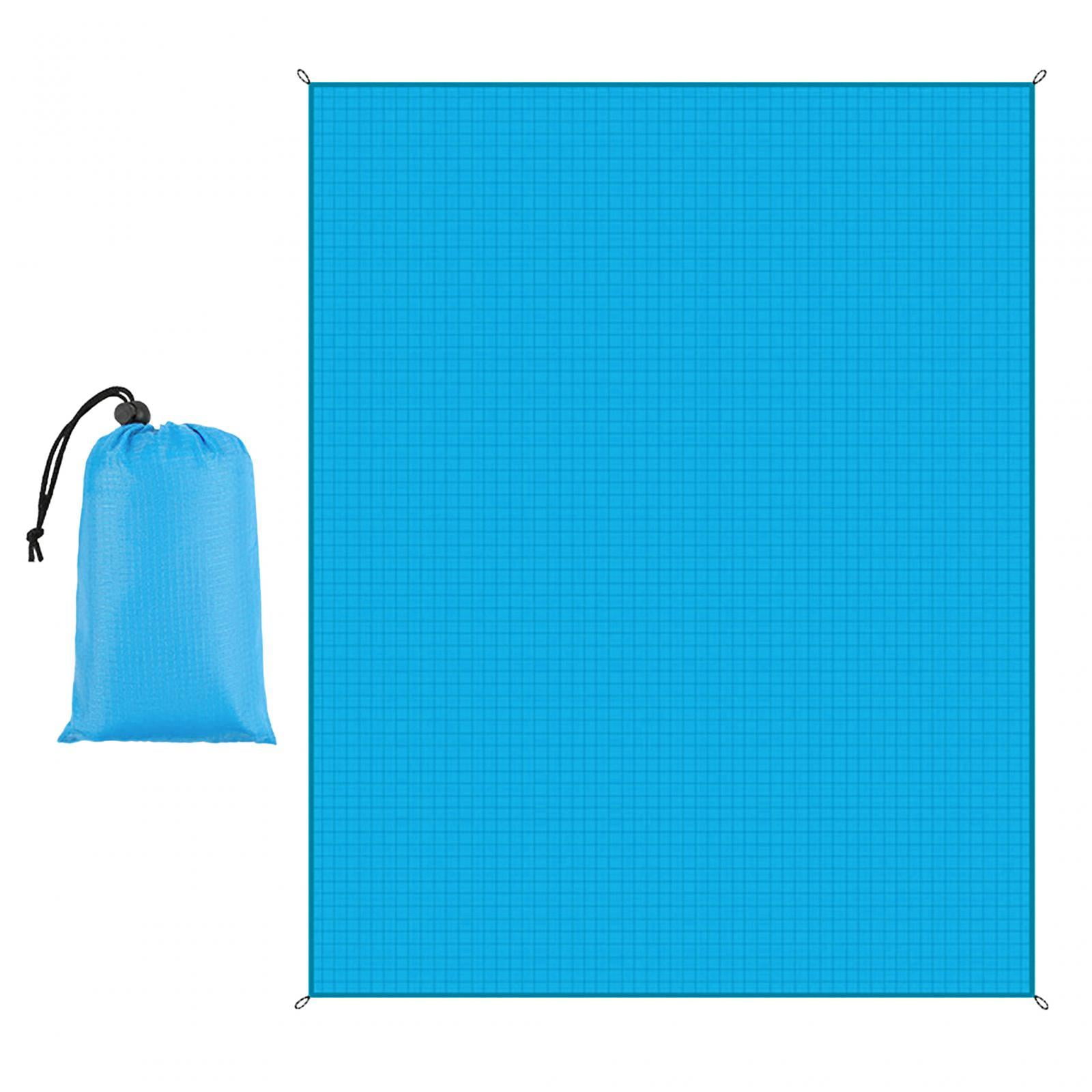 Magideal - Manta De Playa Manta De Camping Estera De Picnic Estera De Playa Plegable Impermeable A Prueba De Arena Manta De Picnic Para Jardín Mochilero Viajes Azul Claro