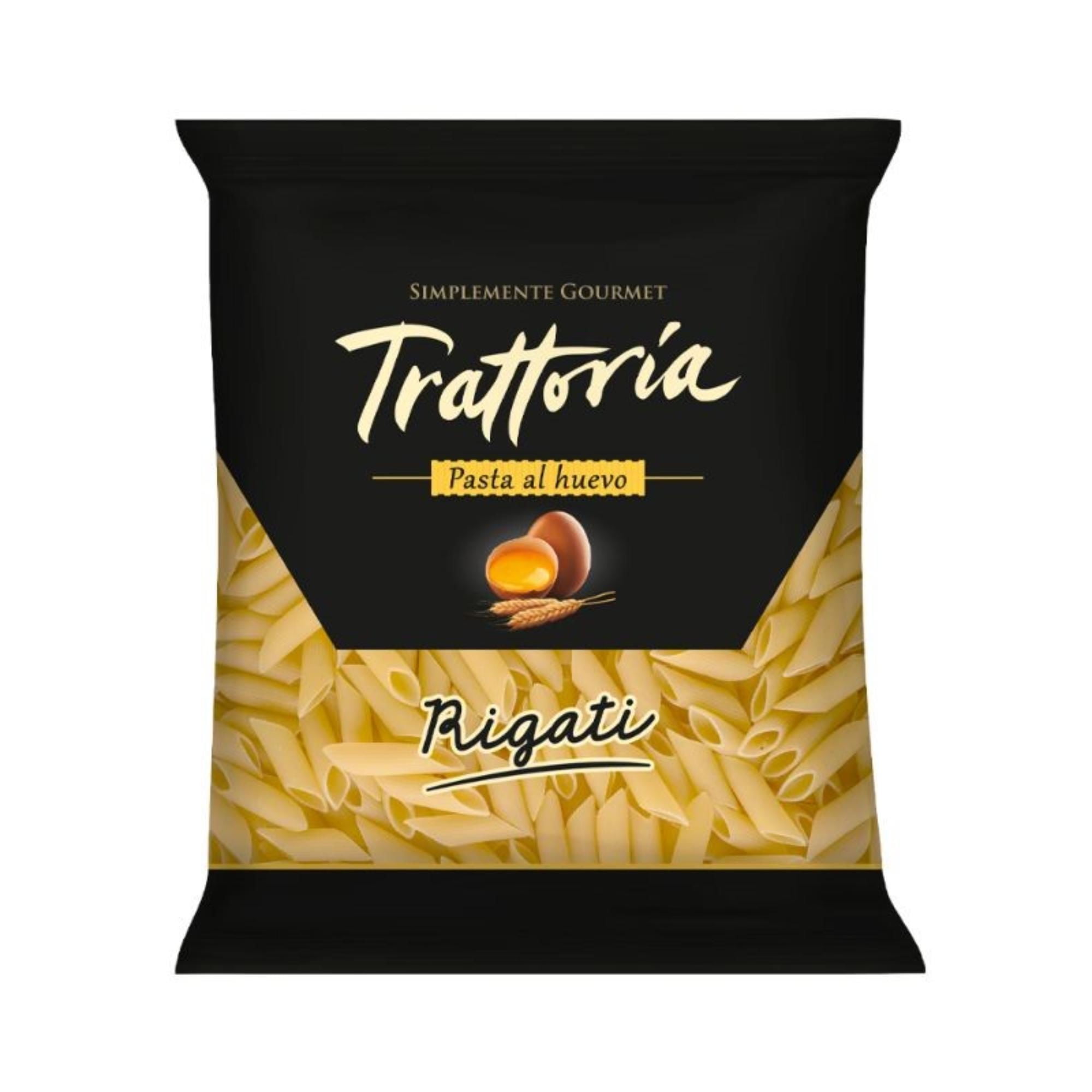 Fideo Pasta Al Huevo Rigati Bolsa 400 g Trattoria