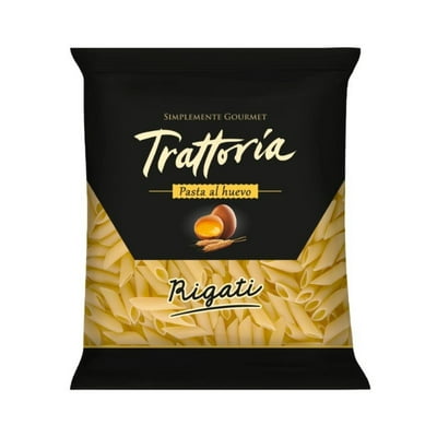 Fideo Pasta Al Huevo Rigati Bolsa 400 G Trattoria