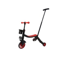 Babyluna - Scooter Monopatín Andador Triciclo 4 En 1 Infantil Rojo