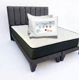 thumbnail image 1 of Cama Dos Plazas con Colchon + Pack de Almohadas Tapizado en Lino Gris Oscuro, 1 of 7