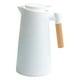 thumbnail image 3 of Hervidor De Aislamiento Térmico Jarra De 1L Mango De Madera Para Calentador De Agua Regalos De Amigos Blanco, 3 of 5