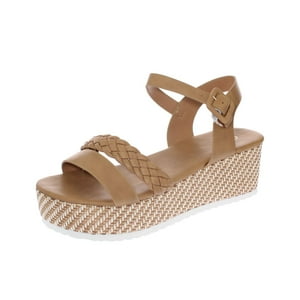 Sandalia Plataforma Khaki Vía Franca