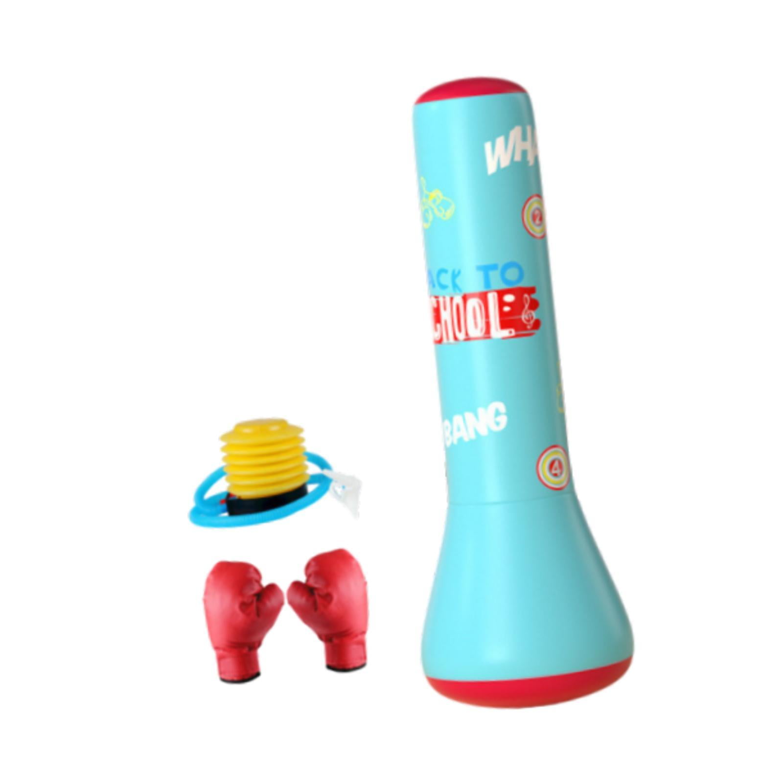 Magideal - Saco De Boxeo Para Niños, Juguete De Boxeo Inflable, Saco Pesado Para Niños Y Niñas, Equipo De Boxeo Con Guantes De Boxeo Para Practicar Taekwondo. 160cm