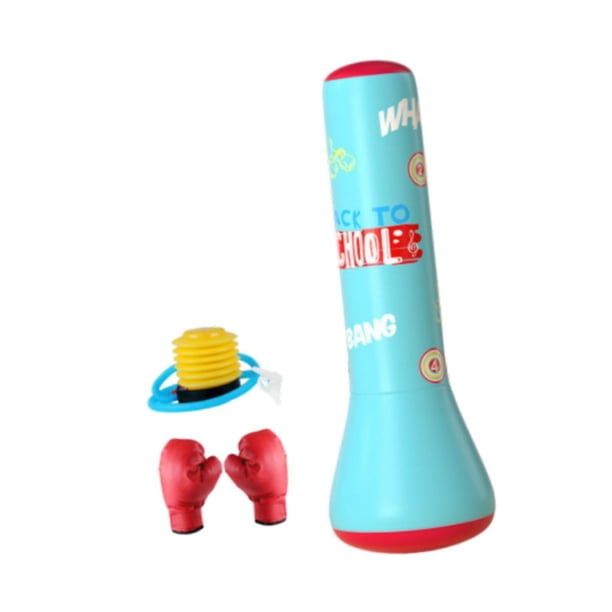 Saco de boxeo para niños, juguete de boxeo inflable, saco pesado para niños y niñas, equipo de boxeo con guantes de boxeo para practicar taekwondo. 160cm